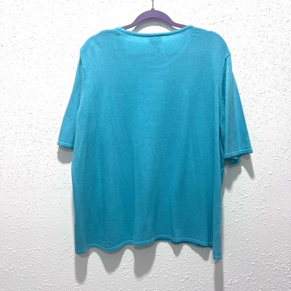 Koret Blue Boxy Relaxed Short Sleeve Tee 2X - Picture 5 of 7